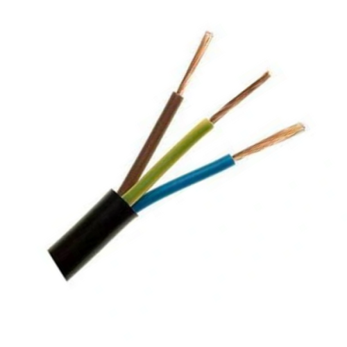 Przewód OWY 3x1,5 (H05VV-F) 300/500V czarny - krążek 20m