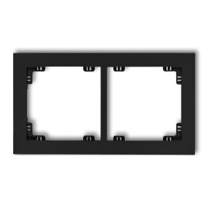 Karlik Deco Ramka podwójna czarny mat - 12DR-2