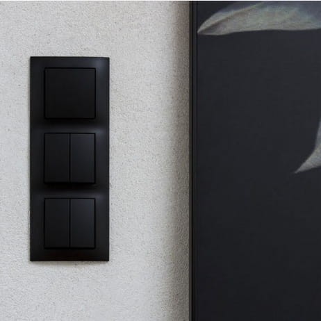 Simon 54 Łącznik przycisk żaluzjowy z blokadą czarny mat - DZP1.01/49