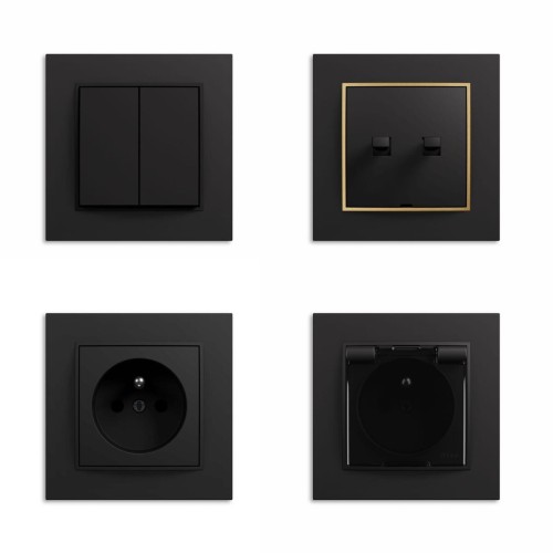 Karlik MINI Łącznik żaluzjowy czarny mat - 12MWP-8