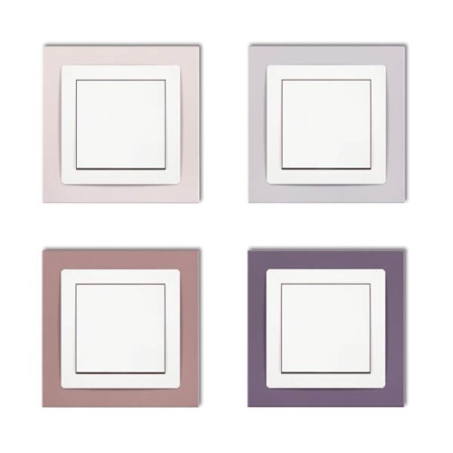 Karlik Deco Ramka podwójna pudrowy róż - 40DR-2