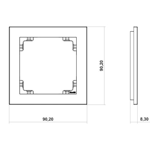 Karlik Deco Ramka podwójna pudrowy róż - 40DR-2