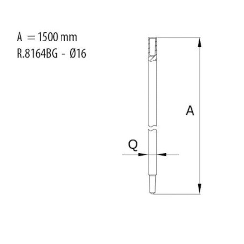 Uziom pręt przedłużka 1,5m