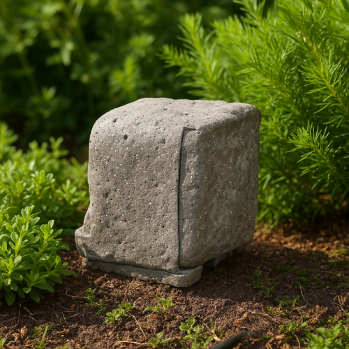 Gniazdo zewnętrzne, ogrodowe Kamień z kablem 4x2P+Z, 3m - OR-AE-13185