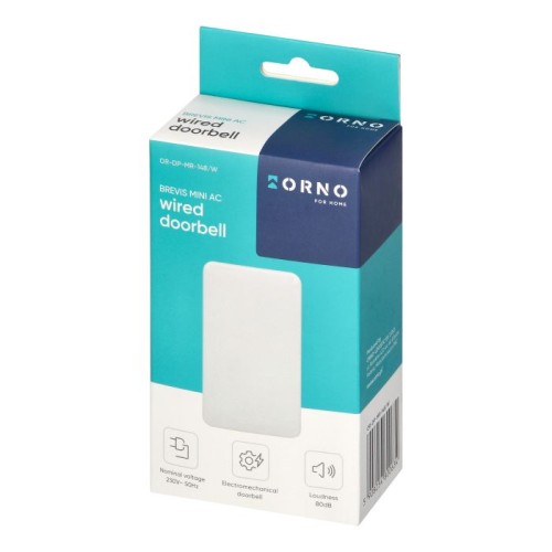 ORNO Dzwonek Gong Dwutonowy Brevis Mini 230V biały - OR-DP-MR-148/W