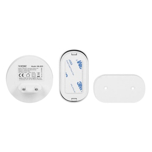 Dzwonek bezprzewodowy sieciowy 230V biały - Orno DB-2