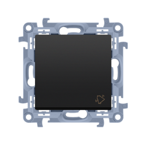Simon 10 Przycisk zwierny dzwonek czarny - CD1C.01/49