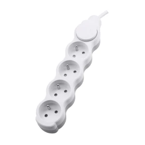 Przedłużacz NB 4x2P+Z +wył. 3m biały