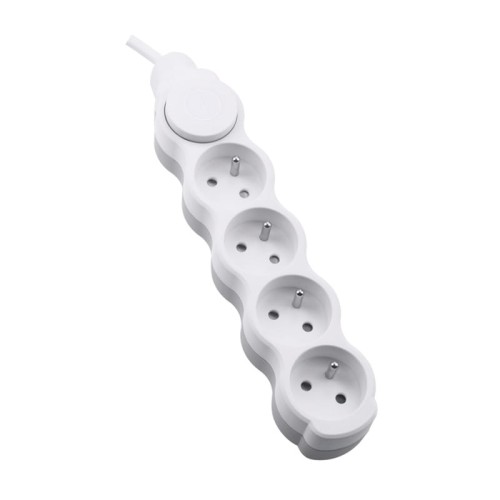 Przedłużacz NB 4x2P+Z +wył. 3m biały