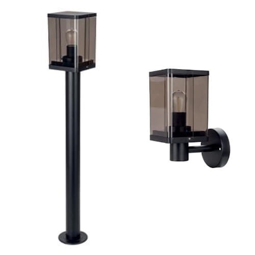 Lampa ogrodowa słupek 50 cm w kolorze czarnym z przezroczystym kloszem, z oprawką E27. Stojąca konstrukcja z prostym, cylindrycznym słupkiem, idealna do oświetlenia przestrzeni zewnętrznych.