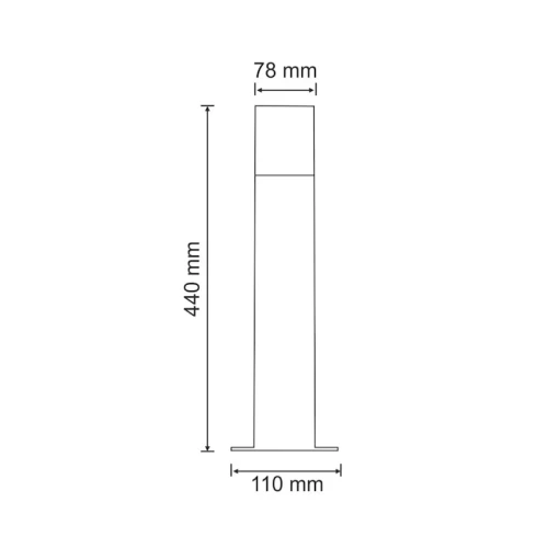 Lampa ogrodowa stojąca New York E27 44 cm grafit - Goldlux 304629