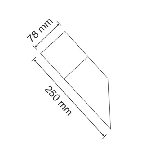 Kinkiet elewacyjny ścienny skośny New York grafitowy - Goldlux 307316