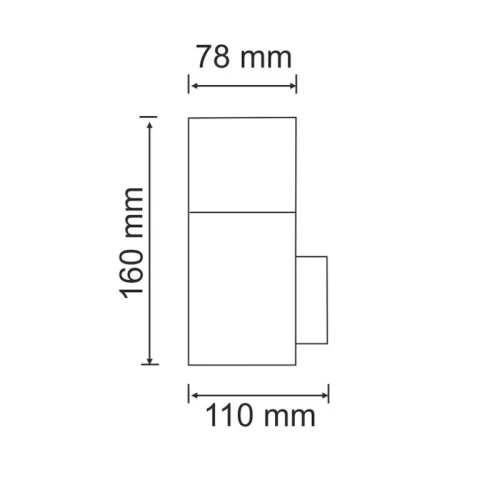 Kinkiet elewacyjny New York grafitowy - Goldlux 304612