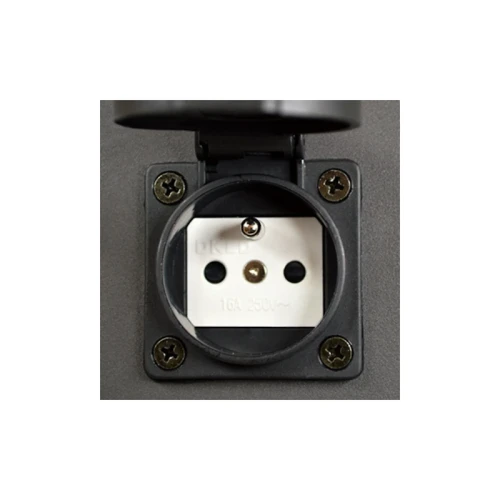 Lampa ogrodowa stojąca New York 44 cm z gniazdem grafit - Goldlux 307323