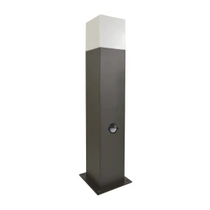 Lampa ogrodowa stojąca New York 44 cm z czujnikiem ruchu i zmierzchu grafit - Goldlux 307330