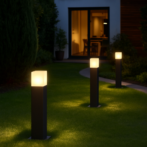 Lampa ogrodowa stojąca New York E27 44 cm grafit - Goldlux 304629