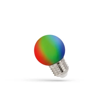 Żarówka LED KULKA E27 1W RGB kolorowa - WOJ+13105