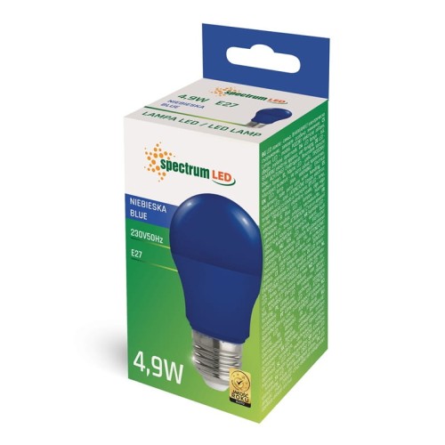 Żarówka dekoracyjna LED E27 4,9W niebieska - Spectrum Led WOJ+14607