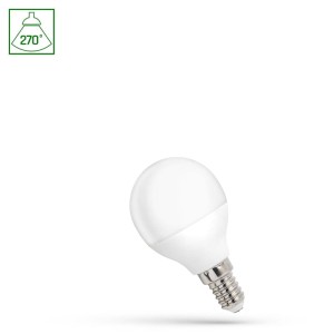 Żarówka LED KULKA E14 1W zimna biała - WOJ+14447_1W