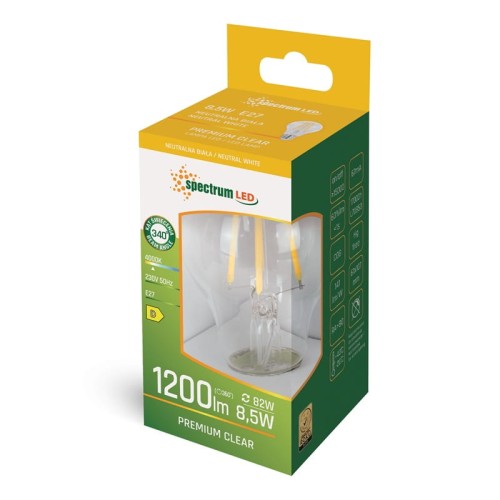 Żarówka LED filament E27 8,5W neutralna - WOJ+14596