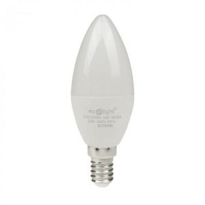 Żarówka LED ŚWIECZKA E14 3W zimny biały (cw) - Ecolight EC79280