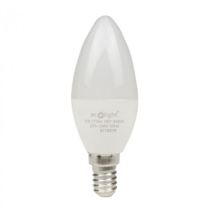 Żarówka LED ŚWIECZKA E14 3W ciepła biała (ww) - Ecolight EC79279
