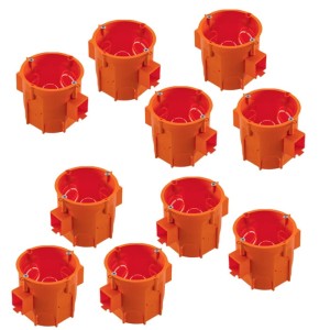 Puszka instalacyjna PK60 pojedyncza głęboka łączona z wkrętami 10szt. - Pawbol A.0006LP