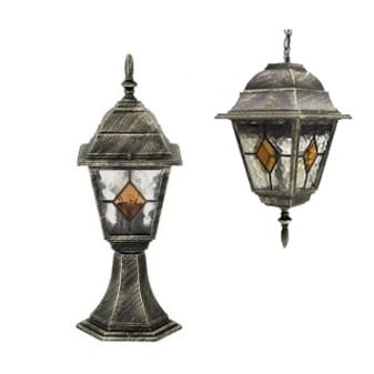 Lampa ogrodowa słupek MONACO 42cm antyczne złoto - Rabalux