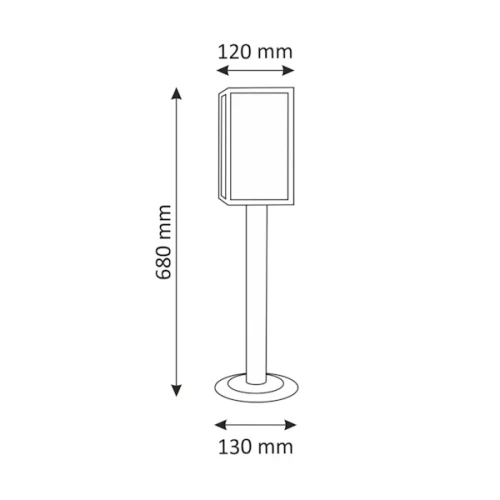 Lampa ogrodowa słupek MALMO E27 68 cm grafit - Goldlux 309204