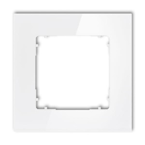 Karlik ICON Ramka pojedyncza kwadratowa biała efekt szkła - 0-0-IRSK-1