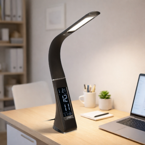 Lampka biurkowa z budzikiem 5W barwa neutralna - DL-12/B
