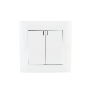 WESA Łącznik podwójny z podświetleniem biały z ramką - VCX LC-04