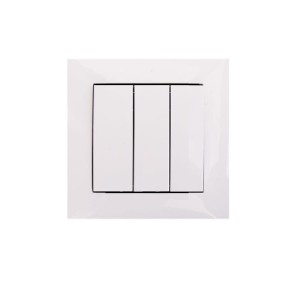 WESA Łącznik potrójny biały z ramką - VCX LC-17