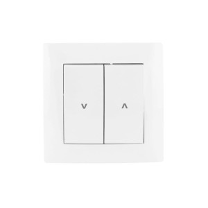 WESA Łącznik żaluzjowy pojedynczy 2 klawiszowy biały z ramką - VCX LC-12