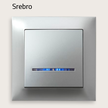 Ospel Impresja srebrny łącznik krzyżowy z podświetleniem - ŁP-4YS/M/18