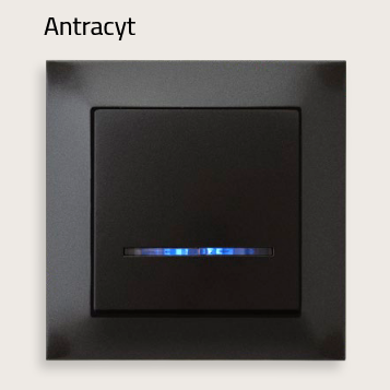 Ospel Impresja antracyt łącznik krzyżowy z podświetleniem – ŁP-4YS/M/50