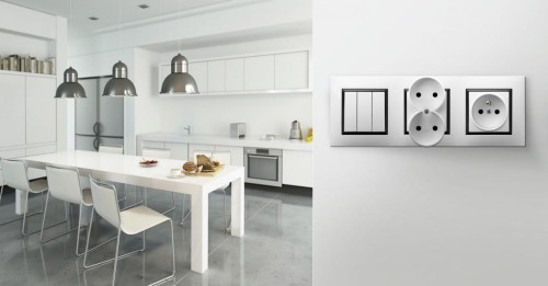 Ospel Aria biały ramka potrójna - R-3U/00