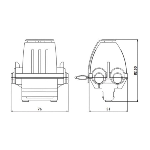 Zacisk przebijający AL/AL 16-120/16-95 dwustronny