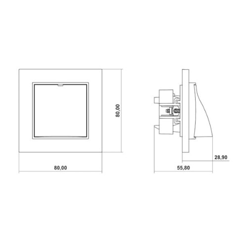 Karlik MINI Wypust kablowy czarny mat - 12MWPK