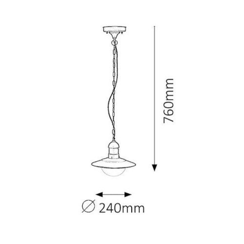 Lampa wisząca zewnętrzna OSLO czarna - Rabalux 8717
