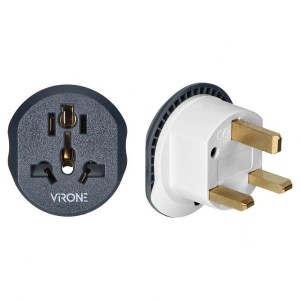 Adapter podróżny UK 250V 13A szary wtyczka brytyjska (typ G)