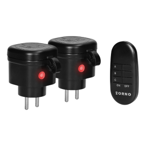 Zestaw bezprzewodowych mini gniazd z pilotem 2+1