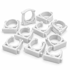 Uchwyt do rur zamykany 22 biały 10szt. 