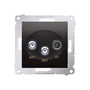 Simon 54 Gniazdo antenowe RTV-2xSAT antracyt - DASK2.01/48