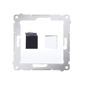 Simon 54 Gniazdo komputerowe pojedyncze RJ45 kat. 6 Biały - D61.01/11