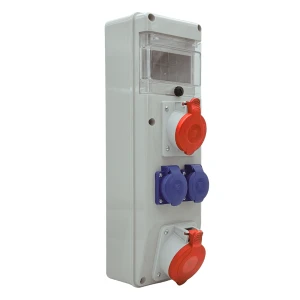 Rozdzielnica R-BOX SLIM 6S 1x32/5P, 1x16/5P 2x250V - Pawbol B.SLIM-6S-14