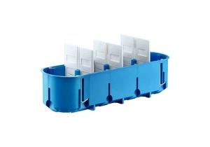Puszka głęboka poczwórna 4x60 do pustych ścian Multibox niebieska