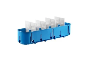 Puszka głęboka pięciokrotna 5x60 do pustych ścian Multibox niebieska