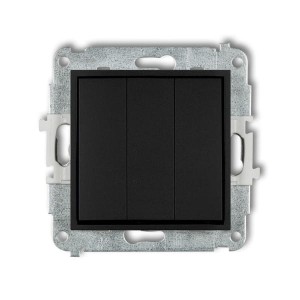 Karlik ICON Łącznik potrójny czarny mat - 12IWP-7