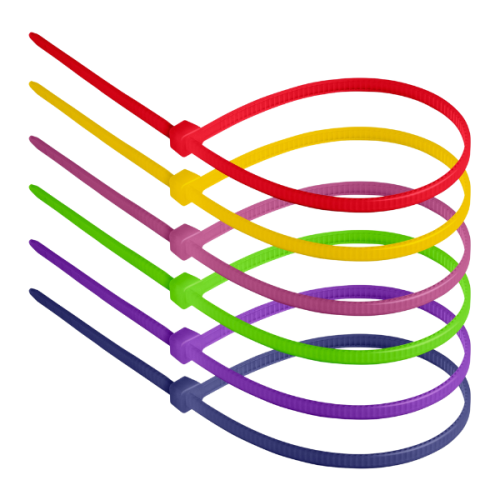 Opaski kablowe zestaw 4,8x300mm neonowe 120szt.